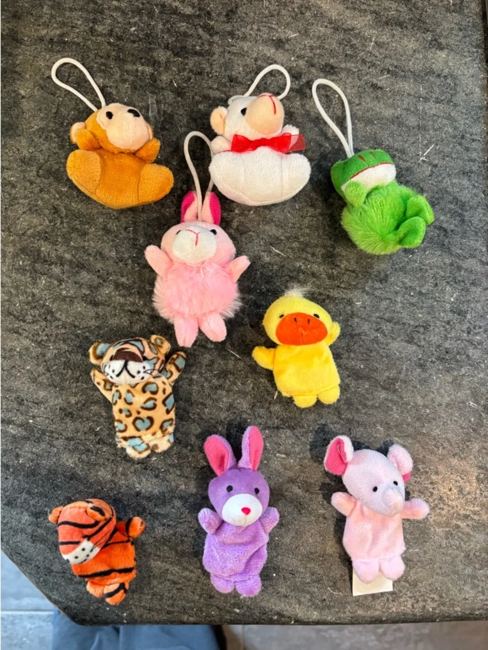 Kids finger puppets and soft toys